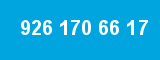 926 170 66 17 926 170 66 17